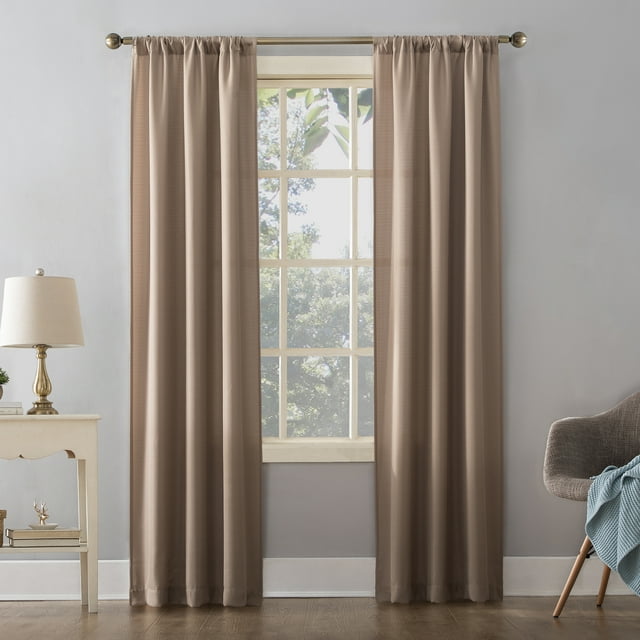Textured Solid Rod Pocket Curtain Panel, 38 Textured Solid Rod Pocket Curtain Panel, 38